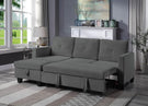 Nova - Velvet Reversible Sleeper Sectional Sofa With Storage Chaise - Furniture Home Direct