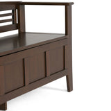 Adams - Entryway Storage Bench Handcrafted - Furniture Home Direct