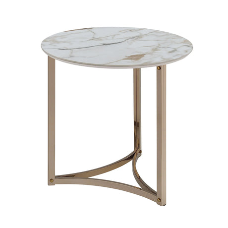Aziz - Sintered Stone Top Round Coffee Table - Furniture Home Direct