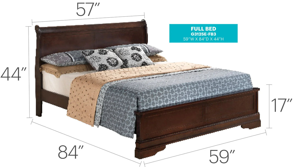 Sleigh Bed With Low Footboard - Furniture Home Direct