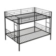 Modern Metal Bunk Bed, Full Over Full, No Box Spring Needed - Black - Furniture Home Direct