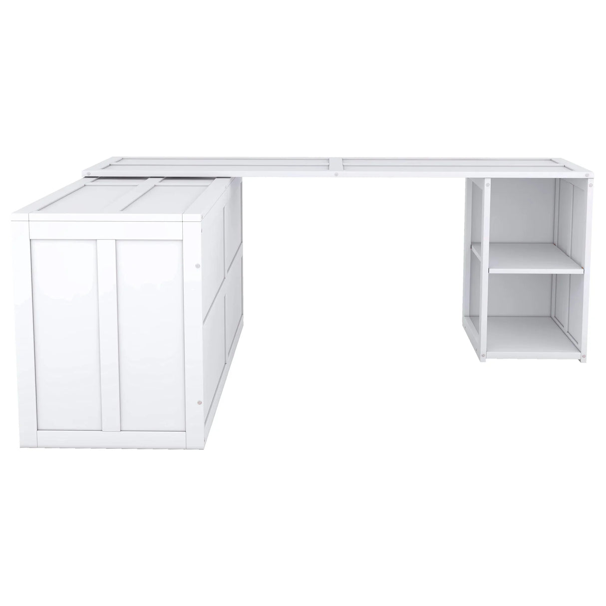 Modern Cabinet Bed With Desk and Storage - Queen Size - Furniture Home Direct