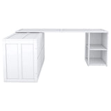 Modern Cabinet Bed With Desk and Storage - Queen Size - Furniture Home Direct