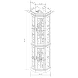 Corner Curio Cabinet With 5 Shelves And Lighting System (E26 Light Bulb Not Included) - Furniture Home Direct