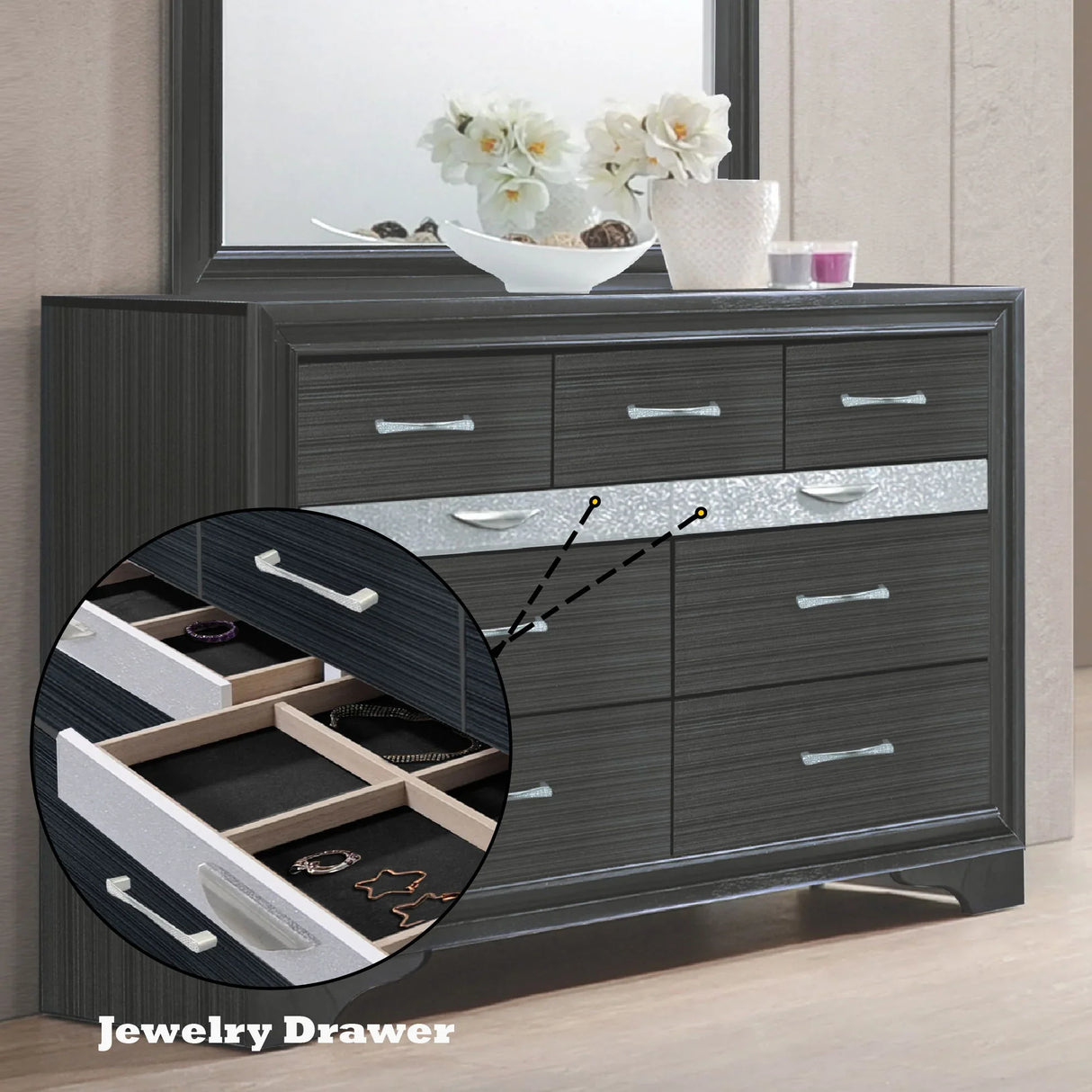 Naima - Versatile Storage Dresser - Furniture Home Direct