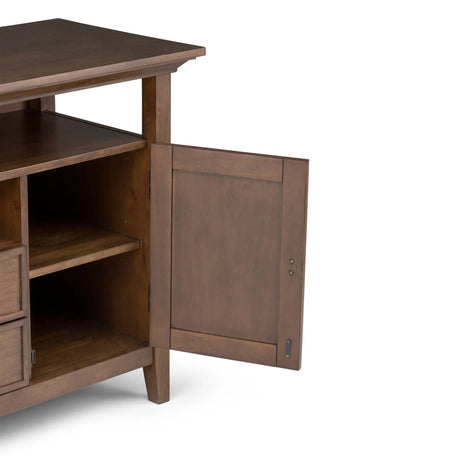 Redmond - Tall TV Media Stand - Rustic Natural Aged Brown - Furniture Home Direct