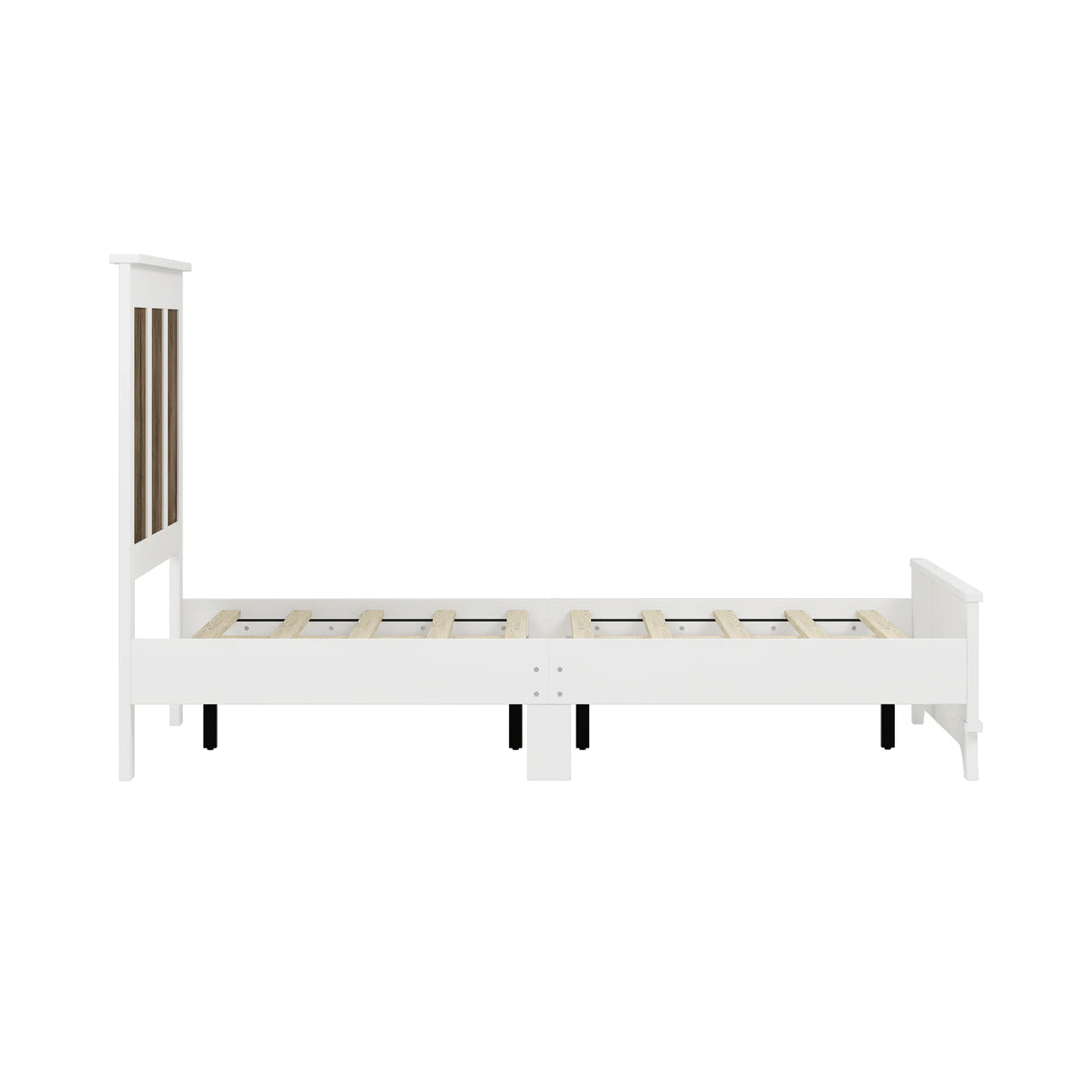 Bedroom Set Full Size Bed Dresser Nightstands Wood White - Furniture Home Direct