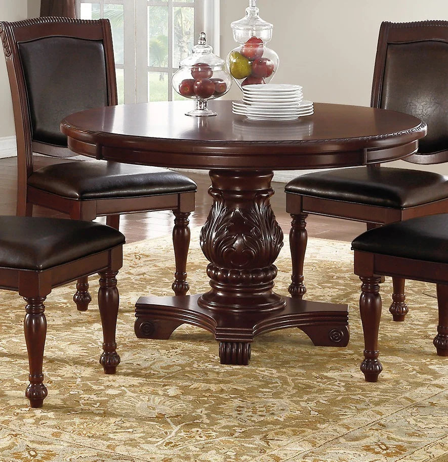 Classic Formal Dining Room Table And 4 Side Chairs - Furniture Home Direct