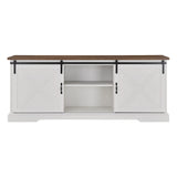 Farmhouse Sliding X Barn Door TV Stand - Furniture Home Direct