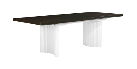 Carene - Dining Table (With Leaf) - Brown / White - Furniture Home Direct