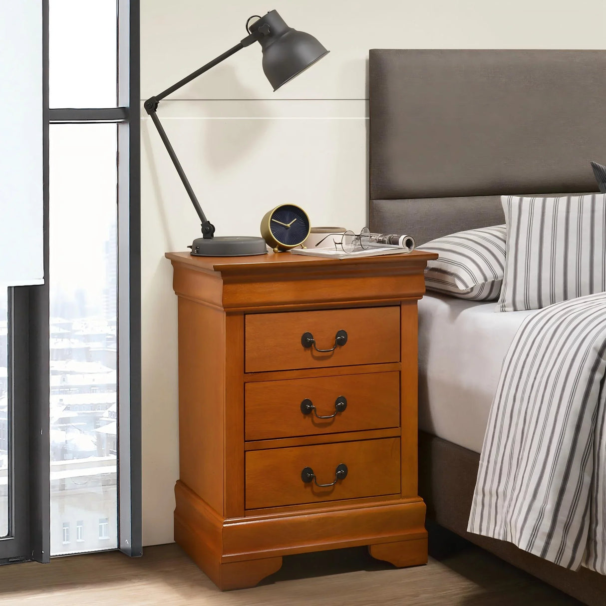 Louis Phillipe - Nightstand - Wood - Furniture Home Direct