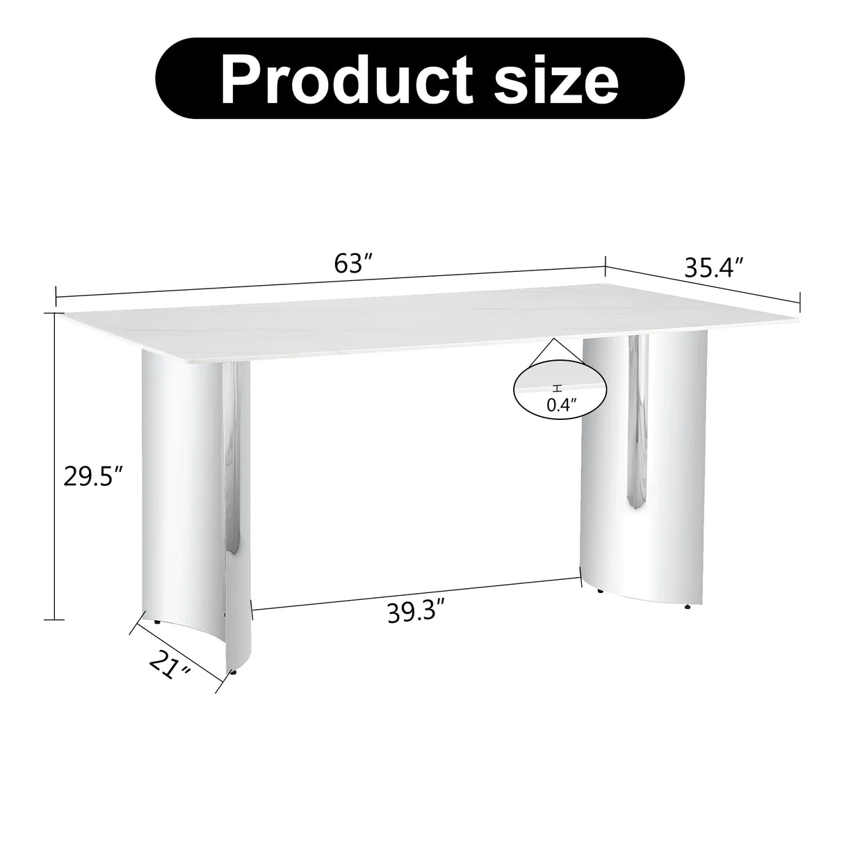 Dining Set 7 Piece Marble Top Table And Chairs White - Furniture Home Direct