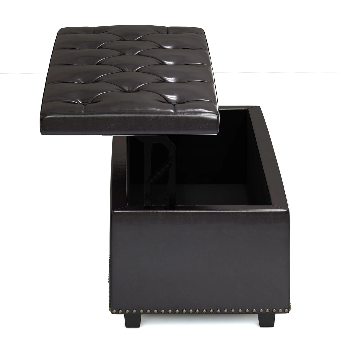 Hamilton - Upholstered Lift Top Rectangular Storage Ottoman - Furniture Home Direct