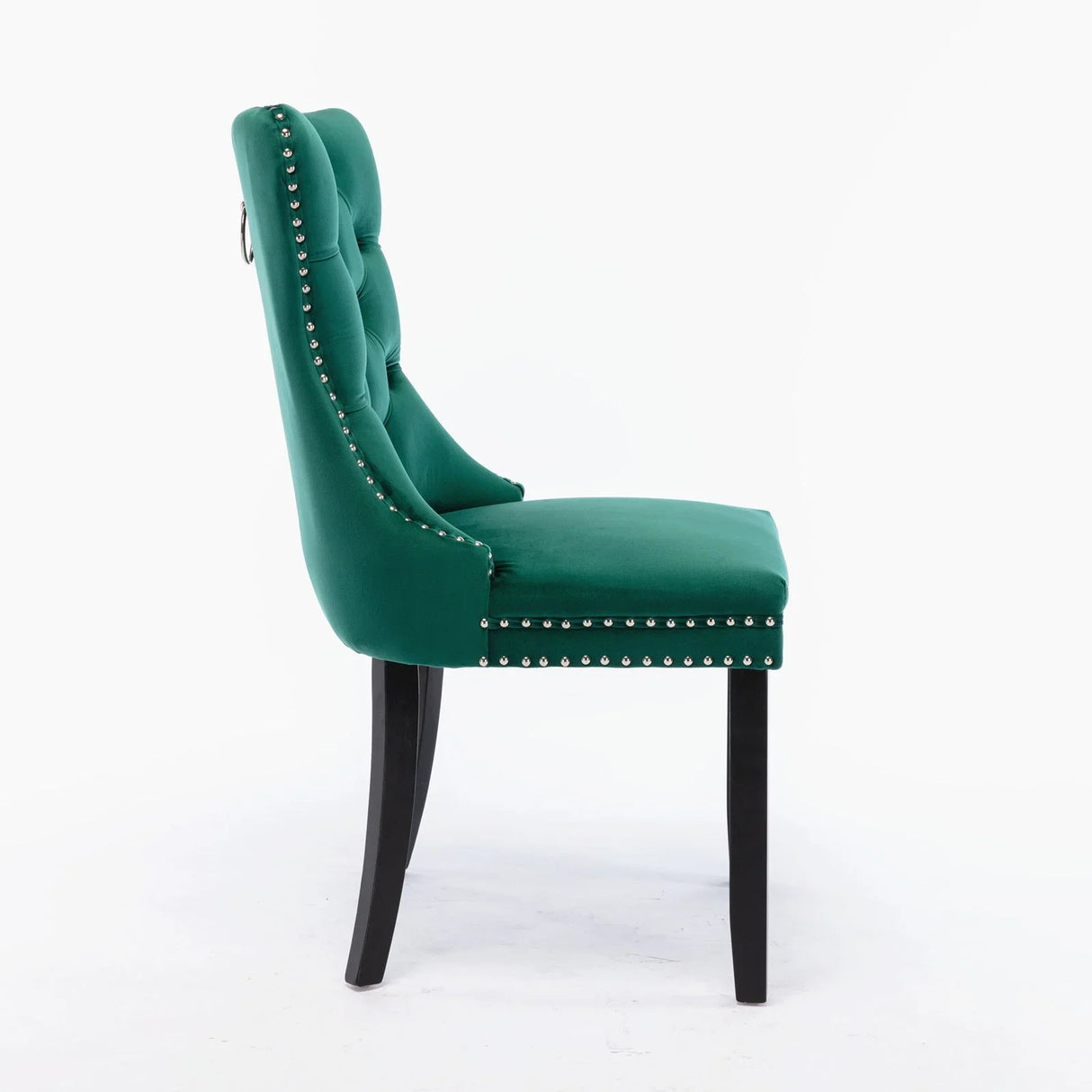 Nikki - Modern, High-End Tufted Solid Wood Contemporary Velvet Upholstered Dining Chair With Wood Legs Nailhead Trim (Set of 2) - Furniture Home Direct