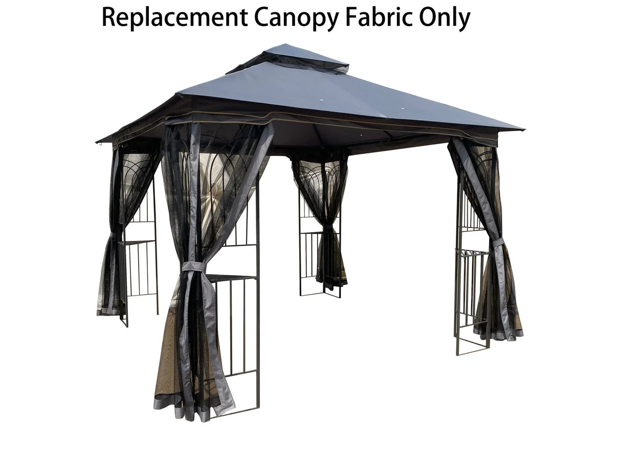 Patio Double Roof Gazebo Replacement Canopy Top Fabric - Furniture Home Direct