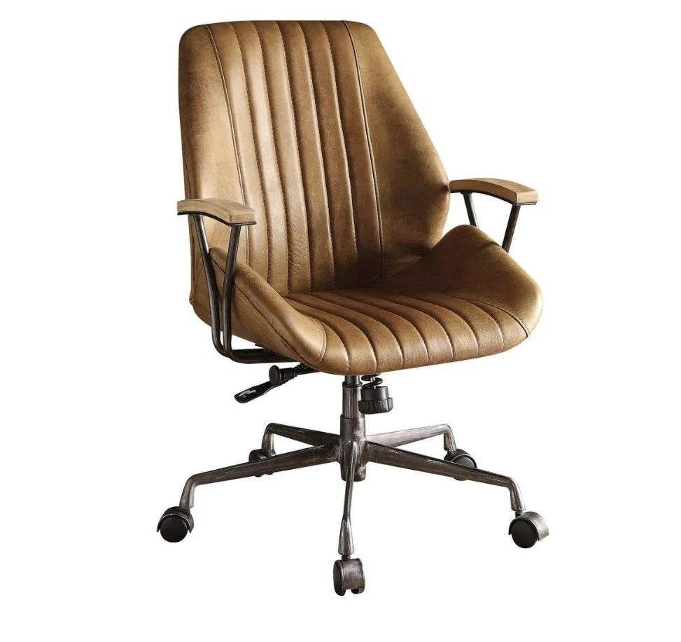 Hamilton - Top Grain Leather Office Chair - Furniture Home Direct