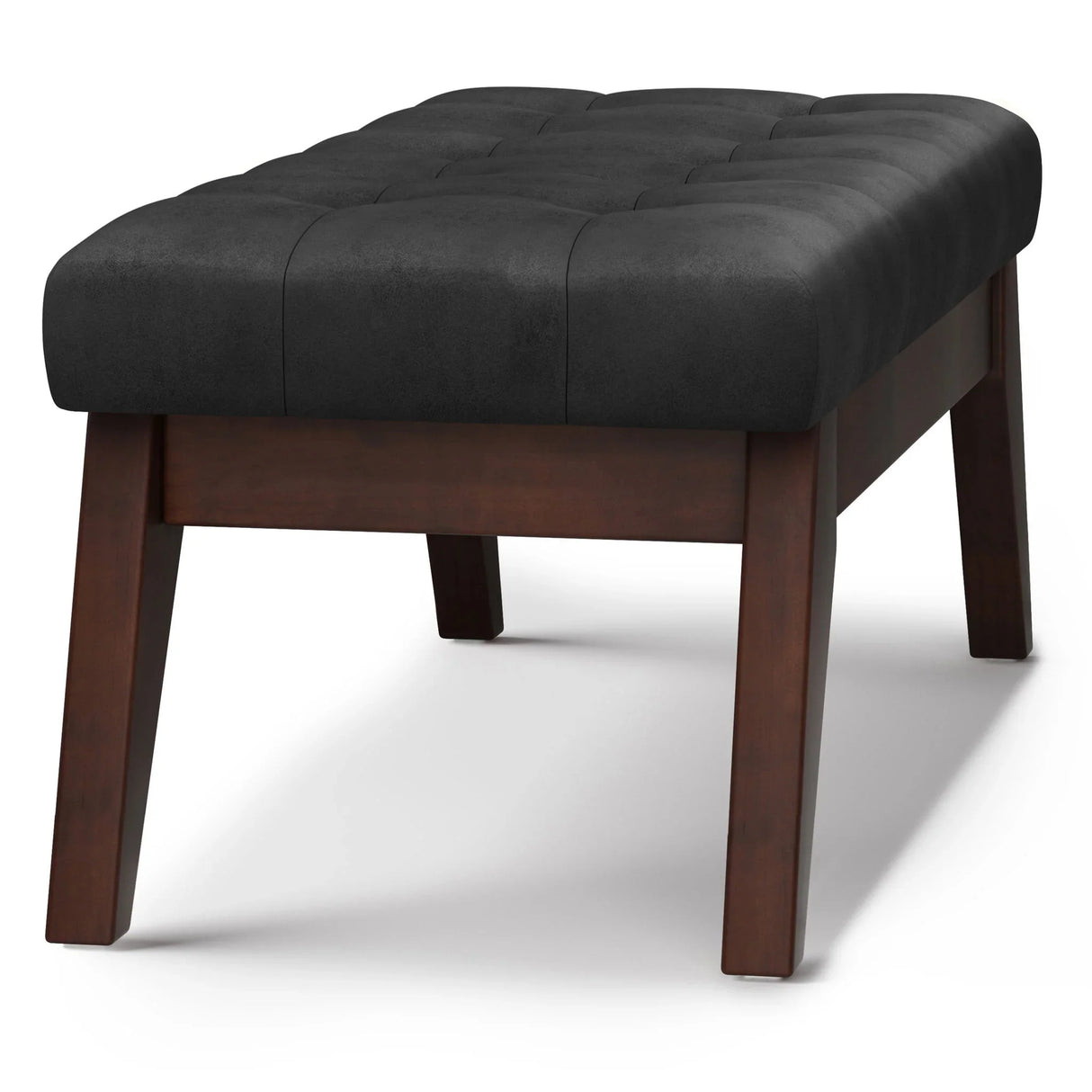 Draper - Upholstered Mid Century Tufted Ottoman Bench - Furniture Home Direct