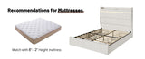 Queen Bed Upholstered With LED Lighting Headboard Beige - Furniture Home Direct