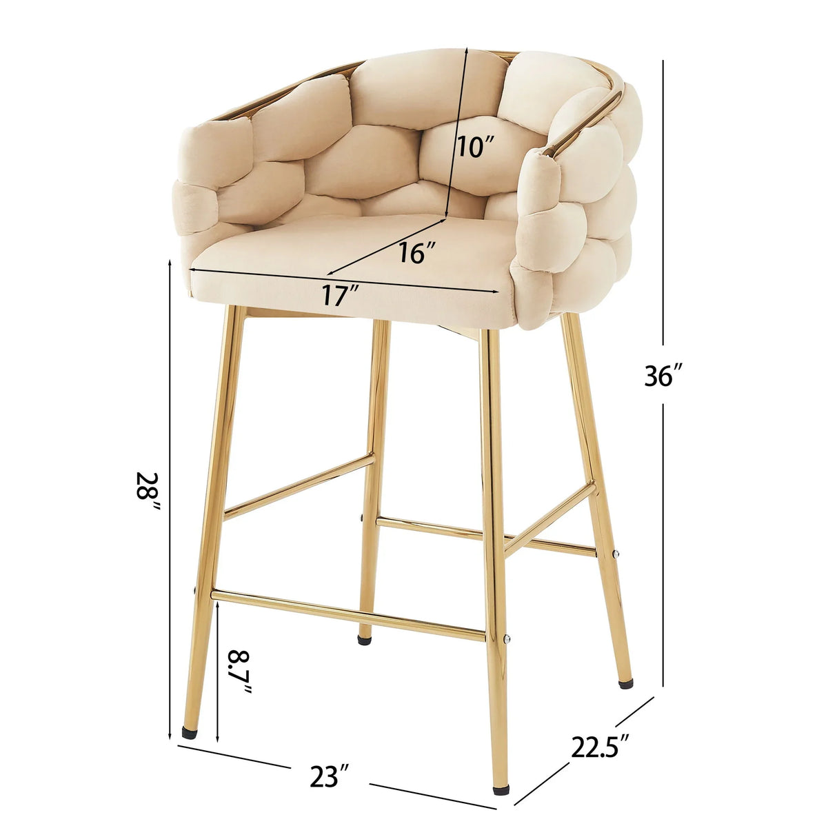 Modern Counter Stools (Set of 2)