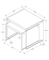 Accent Nesting Table Clear Tempered Glass For Living Room (Set of 2) - Furniture Home Direct