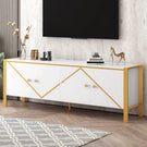 Modern Minimalist TV Stand With 2 Spacious Cabinets - Furniture Home Direct