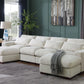 Tatman - Linen Blend Sectional With 2 Ottomans - Furniture Home Direct