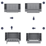 Murphy Bed With Shelves, Drawers And USB Ports - Furniture Home Direct