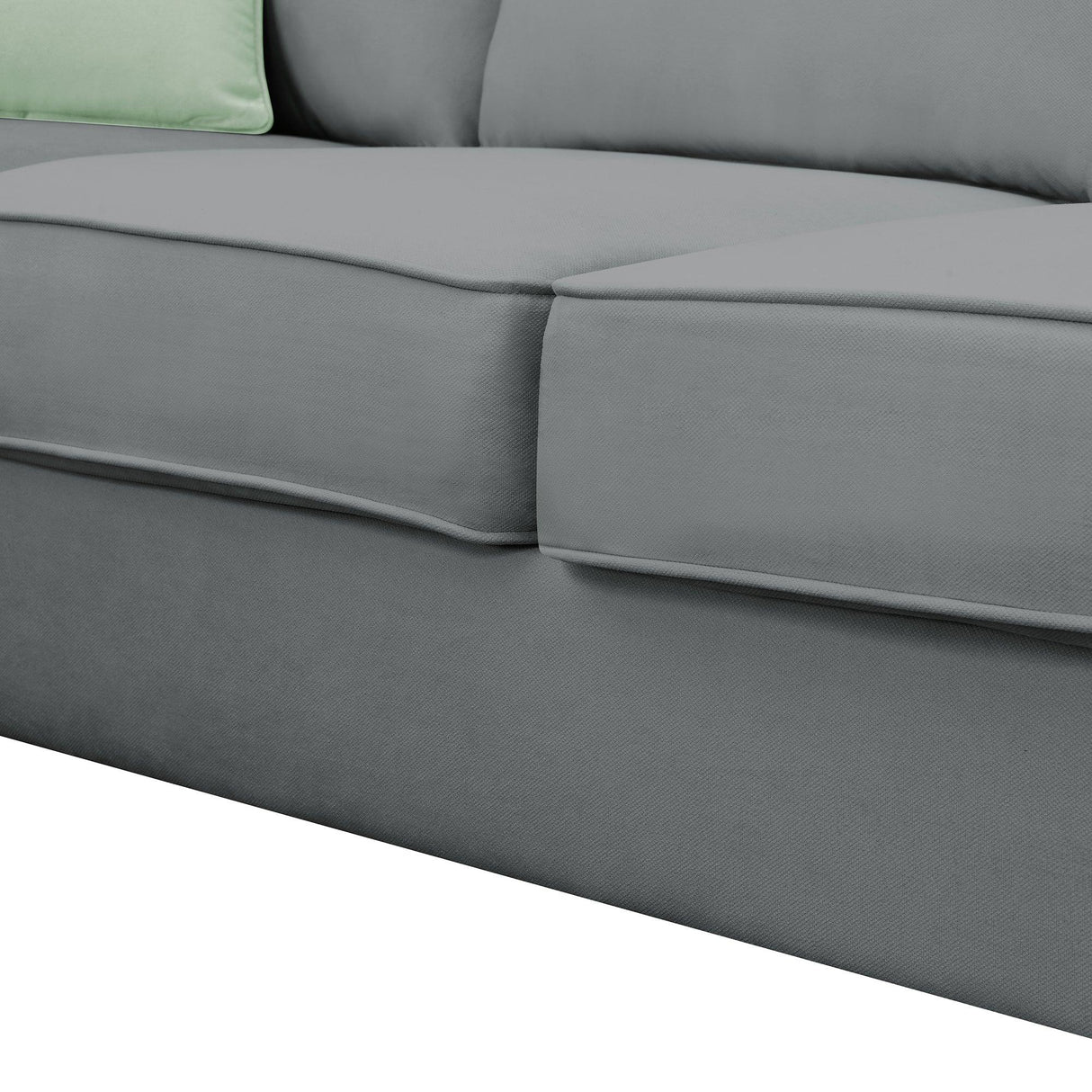 Sectional Sofa Modern Fabric Modular With Ottoman Grey - Furniture Home Direct