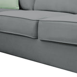 Sectional Sofa Modern Fabric Modular With Ottoman Grey - Furniture Home Direct