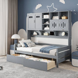 Daybed With All-In-One Cabinet And Shelf - Furniture Home Direct