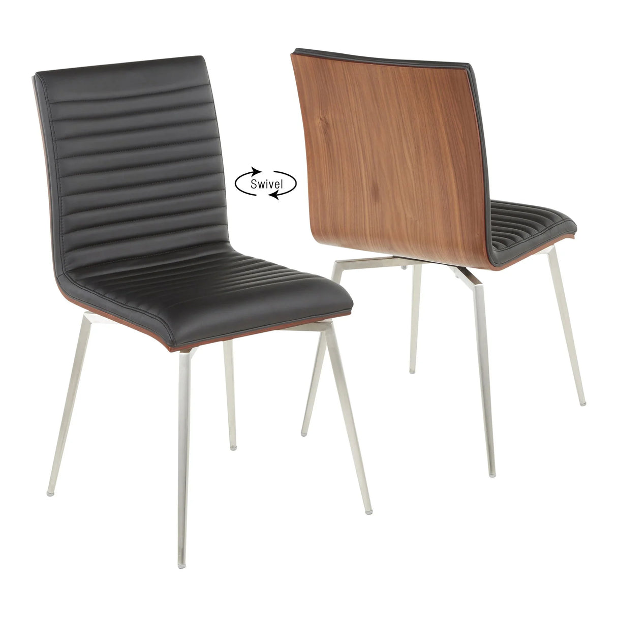 Mason - Contemporary Dining Chair (Set of 2) With Swivel - Furniture Home Direct
