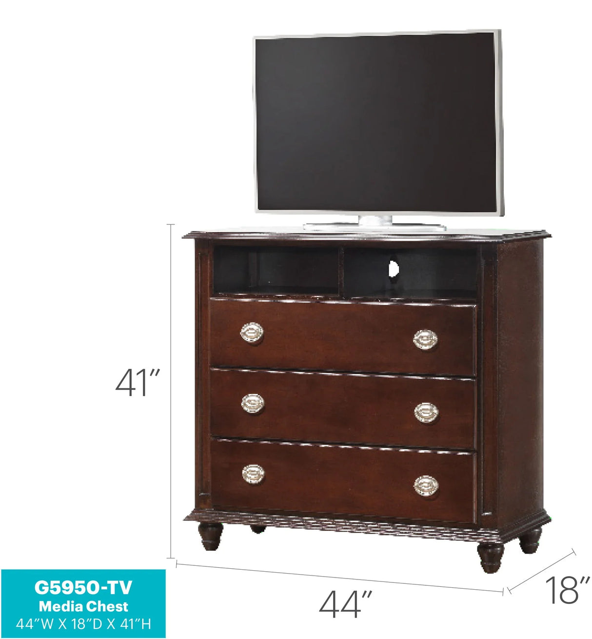 Media Storage Chest Elegant - Cappuccino - Furniture Home Direct