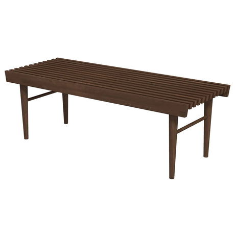 Mia - Mid-Century Modern Bench - Dark Brown - Furniture Home Direct