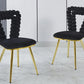 Modern Chair With Iron Tube Legs, Soft Cushions And Comfortable Backrest, Suitable For Dining Room, Living Room, Cafe, Hairball Back - Furniture Home Direct