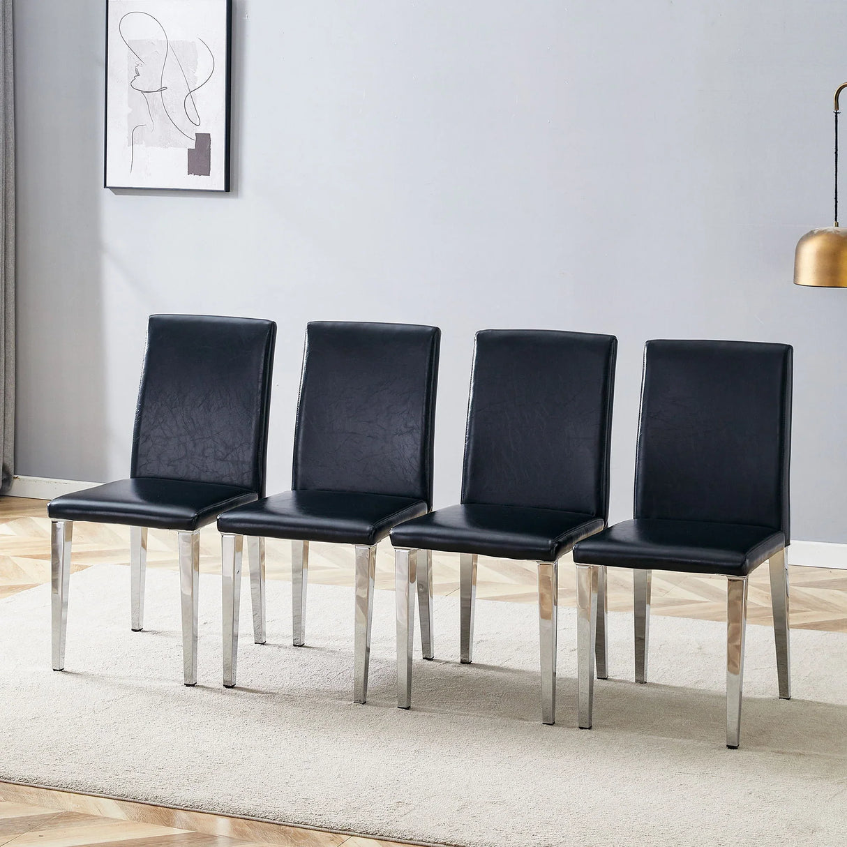 Simple And Versatile Dining Chairs With Metal Legs - Furniture Home Direct