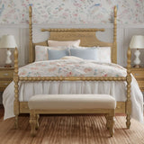 Queen Bed Turned Legs - Natural - Furniture Home Direct
