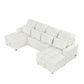 Oversized U-Shaped Versatile Sectional, Pull-Out Sofa Bed With Double Storage Chaise Lounges And 2 USB Ports For Living Room - Furniture Home Direct