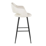 Margarite - Contemporary Fixed Height BarStool With Square Footrest (Set of 2) - Furniture Home Direct