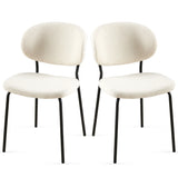 Boucle Dining Chairs, Dining Chairs With Metal Legs For Dining Room, Kitchen, Living Room - Furniture Home Direct