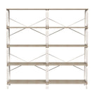 5 Tier Industrial Bookshelf, Tall Bookcase With Open Design, Vintage Storage Organizer - Furniture Home Direct