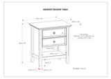 Amherst - Handcrafted Bedside Table - Furniture Home Direct