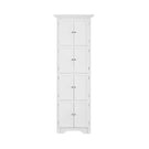 Tall Storage Cabinet With Doors And 4 Shelves For Living Room, Kitchen, Office, Bedroom, Bathroom, Modern - Furniture Home Direct