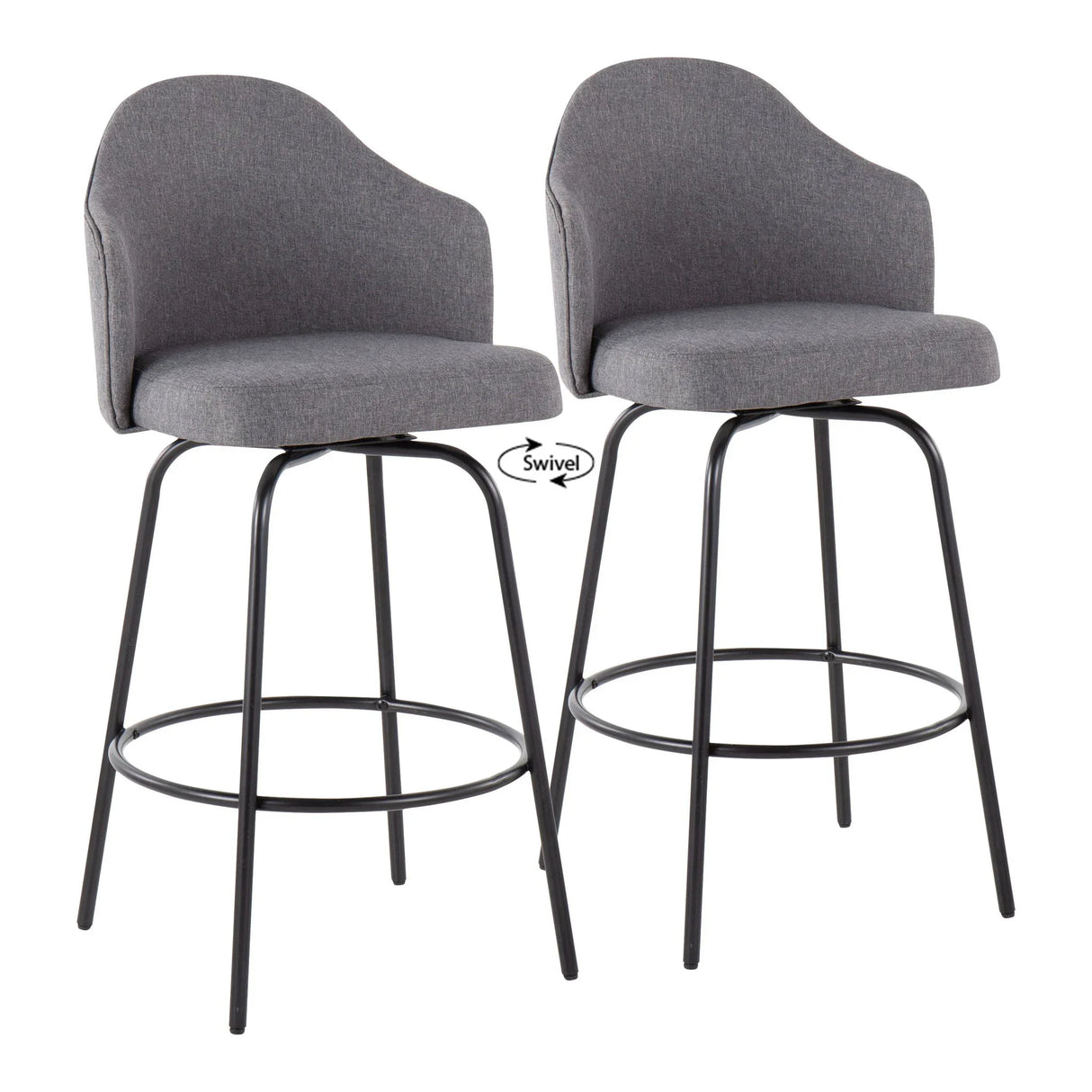 Ahoy - Contemporary Fixed Height Counter Stool (Set of 2) - Furniture Home Direct