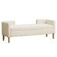 Wide Corduroy Storage Soft Bench With Armrests, Backrest And Two Bolster Pillows - Furniture Home Direct