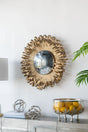 Sunburst Design Wall Mirror Decorative en For Entryway, Modern Living Room - Gold - Furniture Home Direct