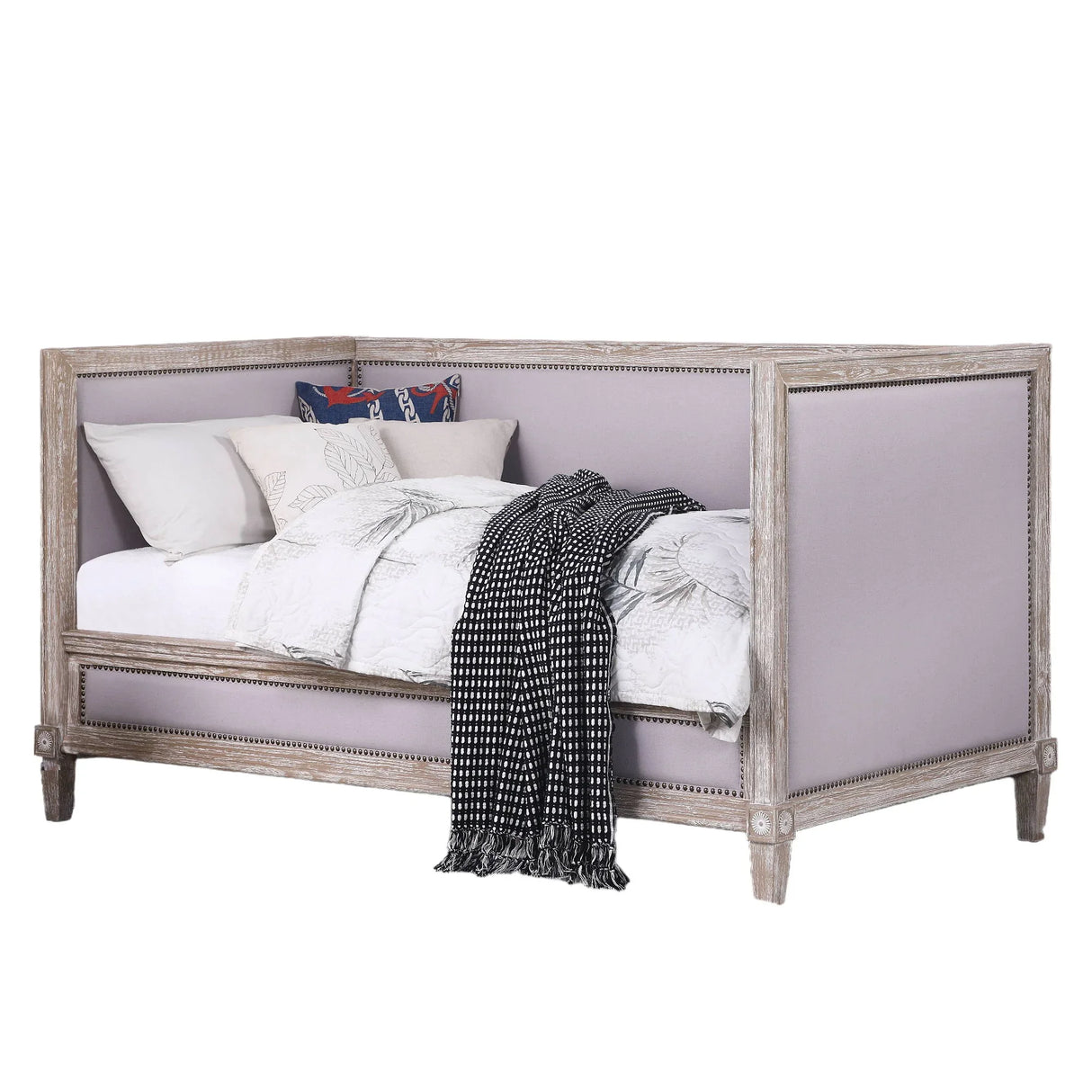 Charlton - Twin Daybed - Beige / Weathered Oak - Furniture Home Direct