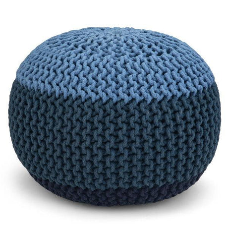 Nikki - Handcrafted Hand Knit Round Pouf - Furniture Home Direct