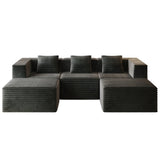 Compression Sofa With 2 Ottomans - Furniture Home Direct