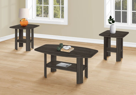 Table Set: Coffee, End, Side, Accent, Living Room, Transitional (Set of 3) - Oak - Furniture Home Direct