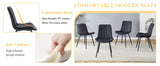 Dining Chairs With PU Leather Upholstery Metal Legs Black - Furniture Home Direct